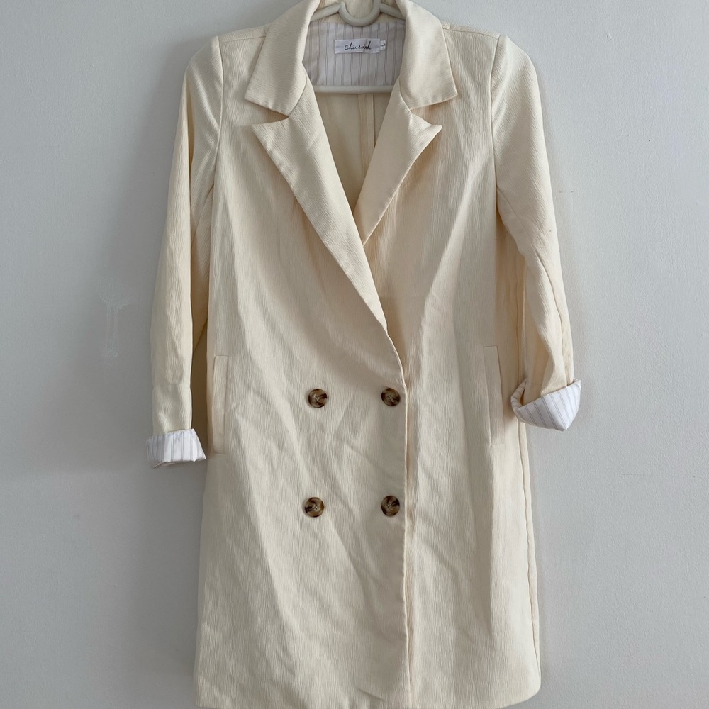 Oversized longline blazer